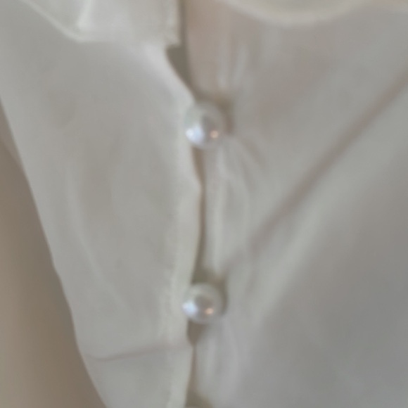 Rumwe Off Shoulder Ivory Cream Off White Ruffle Blouse Shirt Long Sleeve Boho 6 - Picture 3 of 6